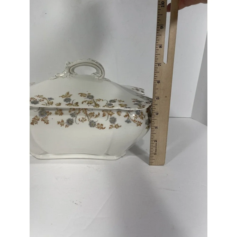 Haviland Limoges Rectangular Tureen With Lid Bowl  Fine Bone Shleiger Depose‎